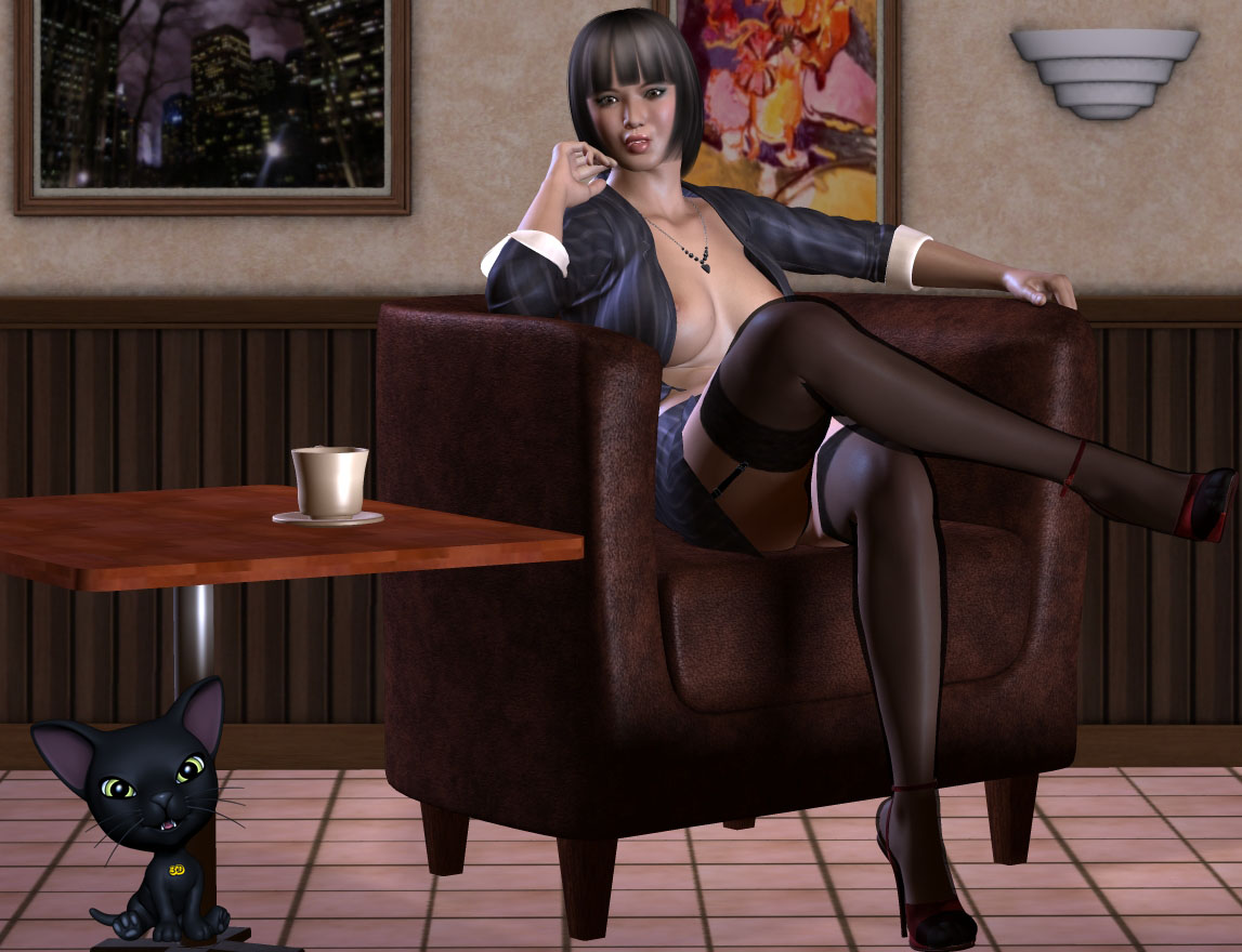 кресло black-kat-3d-studio грудь одежда Solo_female