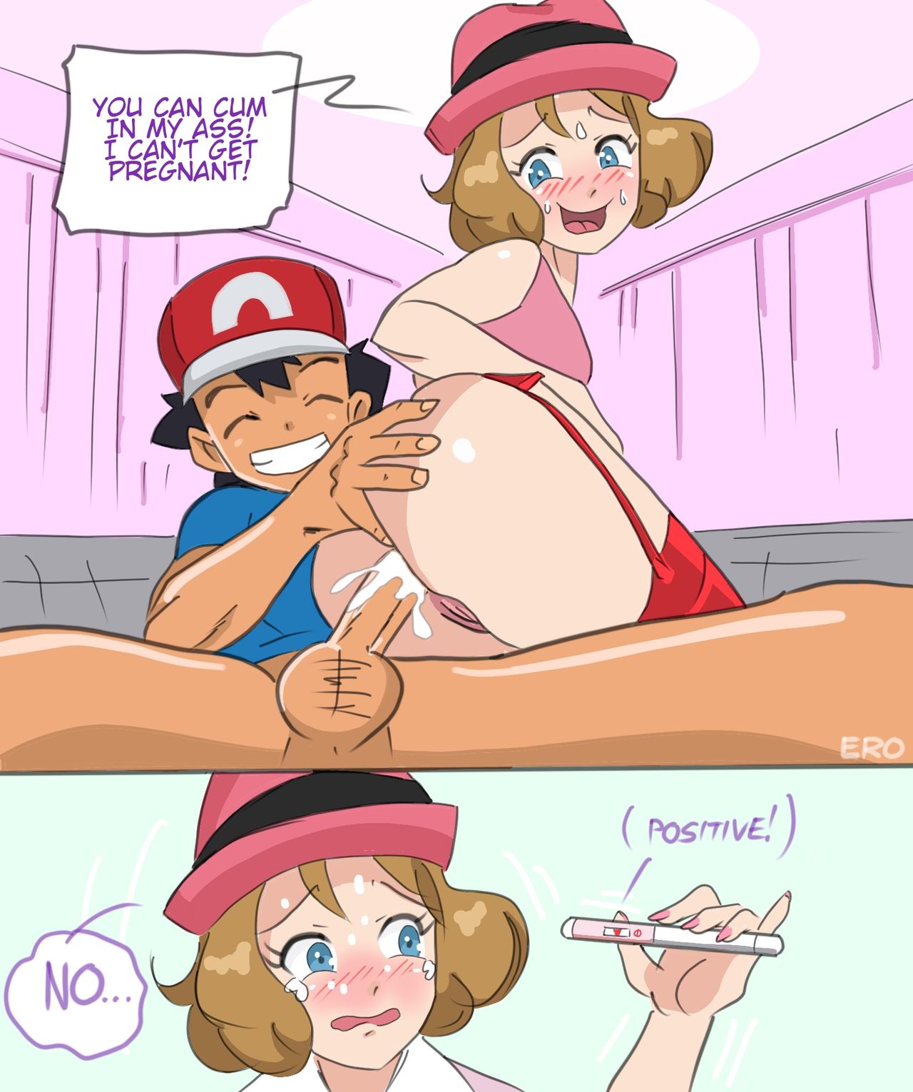 анальный ash_ketchum оплодотворение покемон serena_(pokemon)